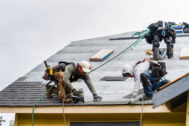 Professional Emergency Roof Repair technician working in Tower City, PA
